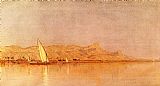 Nile Canvas Paintings - On the Nile, Gebel Shekh Hereedee